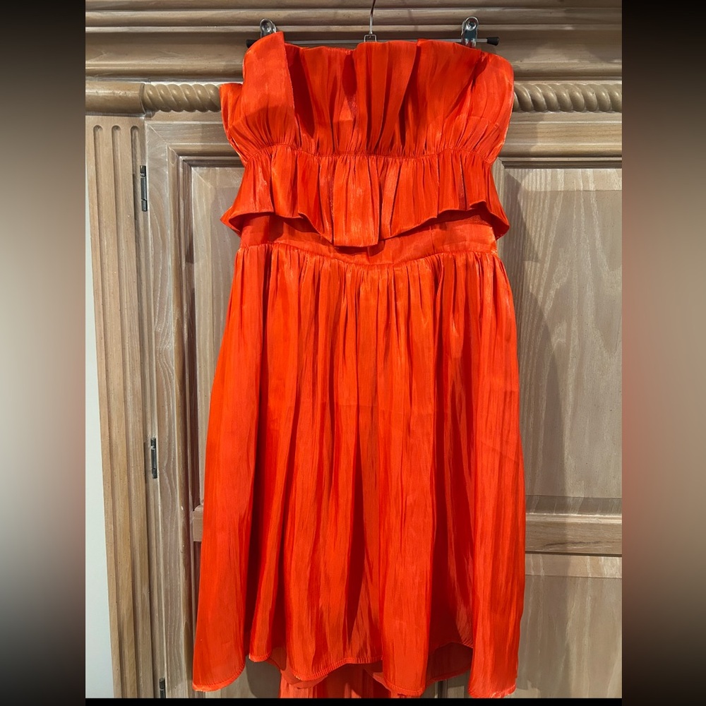 DAVI & DANI Bold Orange Dress